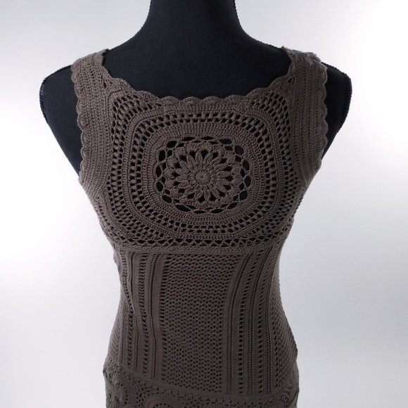 Athleta Brown Knit Dress XS Boho Festival - Picture 7 of 10